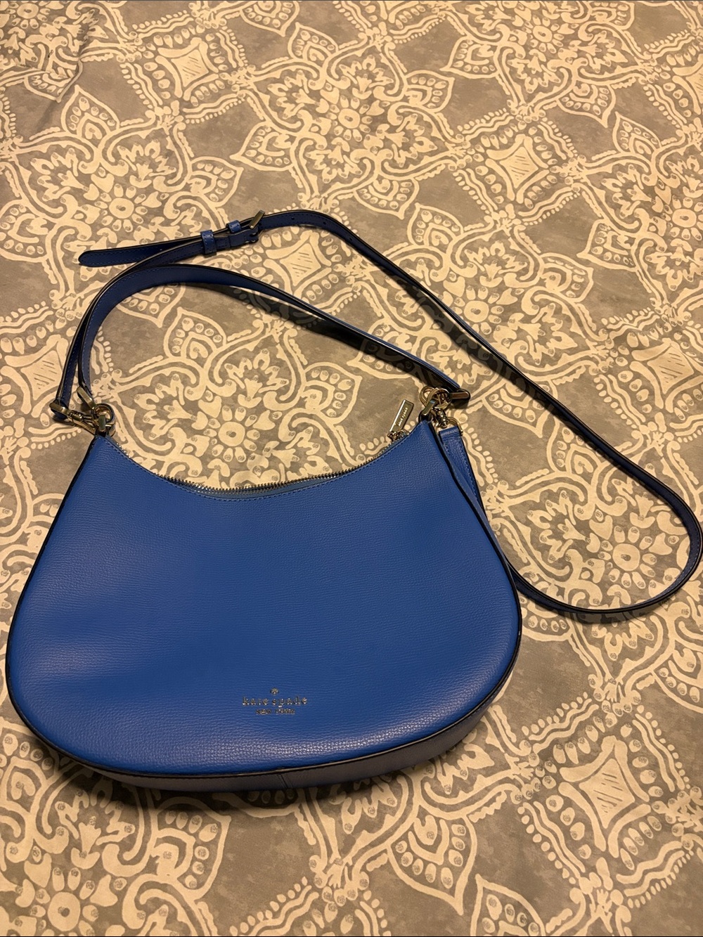 kate spade Electric Blue Pebble Leather Shoulder Bag